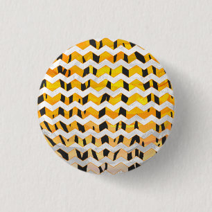Svart och Orange för Chevron Tiger Skriv ut Knapp