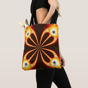 Svart och orange geometrisk design tygkasse