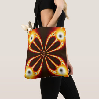 Svart och orange geometrisk design tygkasse