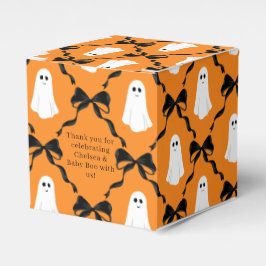 Svart och Orange Halloween Theme Baby Boo Shower Presentaskar