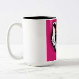 Svart och Orange Kaffekaffe Mugg