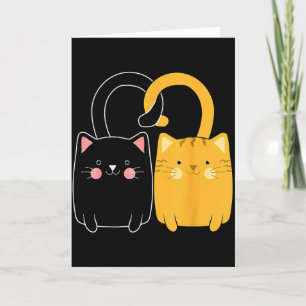 Svart Och Orange Katt Valentine Ginger Cat Valenti Kort