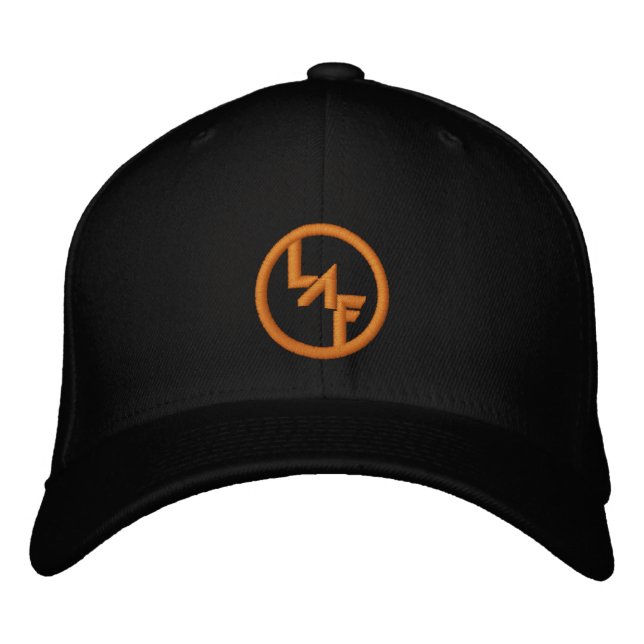 Svart och Orange LAF Hat Broderad Keps (Framsida)