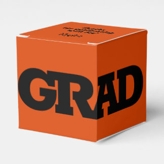 Svart och Orange med fetstil och Studentfest Presentaskar