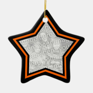 Svart och Orange Star Ram Ornament