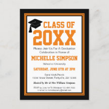 Svart och Orange Studentfest