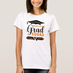 Svart och Orange Text Anpassningsbar Kvinnor Vit G T Shirt