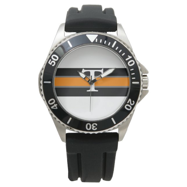Svart och Orange Watch Armbandsur (Framsida)