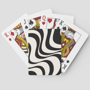 Svart och pastellmodern vinkar-reflexdesign casinokort