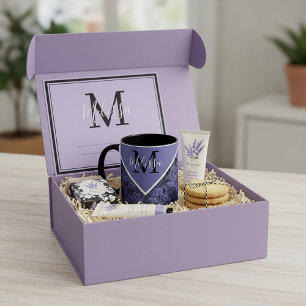 Svart och periwinkle paisley-mugg mugg