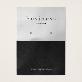 Svart och platinum Earring-Visning Visitkort