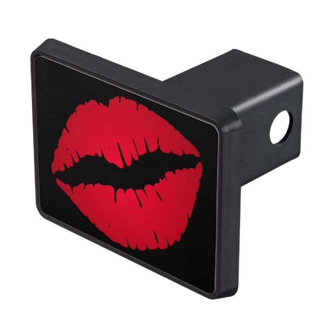Svart och Rik Red Lipstick Dragkroksskydd (Topp Höger)