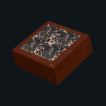 Svart och Ro Guld, Glitter Marble 2 Gift Box Minnesask<br><div class="desc">Svarta och ro glitter marble 2-presentboxen.</div>