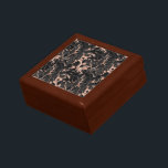 Svart och Ro Guld, Glitter Marble 2 Gift Box Minnesask<br><div class="desc">Svarta och ro glitter marble 2-presentboxen.</div>