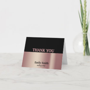 Svart och Ro Modern Makeup Artist i Guld Tack Kort