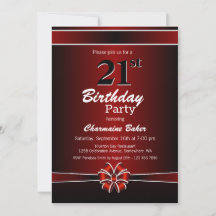 Svart och röd 21:a födelsedagen Party