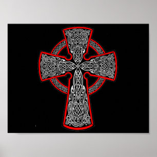 Svart och röd Celtickor Poster