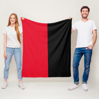 Svart och röd, enkel Färg Blanket Fleecefilt