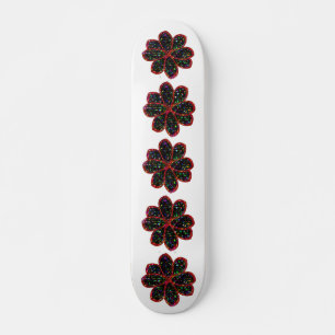 Svart och Röd Glitter-färskort Old School Skateboard Bräda 18 Cm
