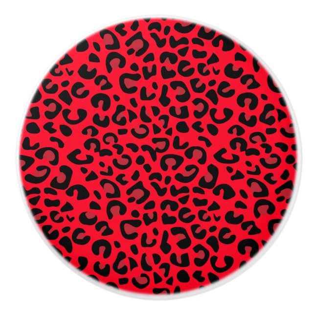 Svart och röd leopard (djur) knopp (Framsidan)