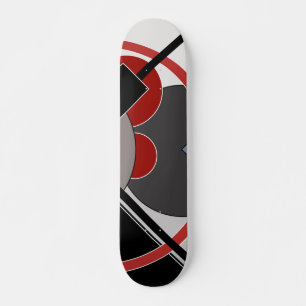 Svart och röd målargeometri mini skateboard bräda 18,5 cm