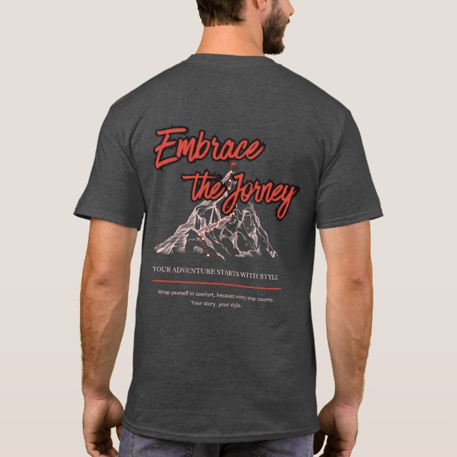 Svart och röd modern  t shirt (Baksida)