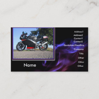 Svart och röd Motorbikevisitkort Visitkort