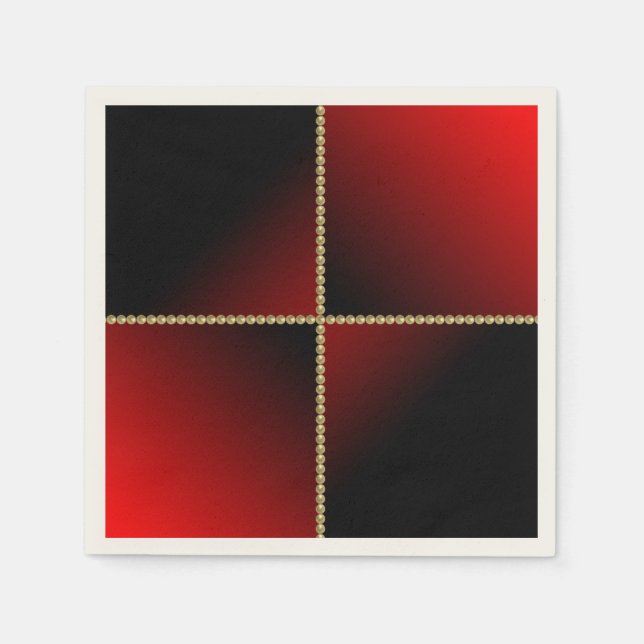 Svart och röd pappersservett (Framsidan)