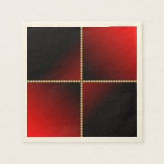 Svart och röd pappersservett