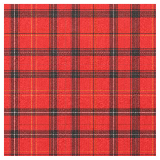 Svart och Röd play (Tartan) Fabric Tyg (Närbild)