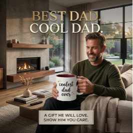 Svart och röd snyggaste pappa någonsin tvåtons kaf Två-Tonad mugg