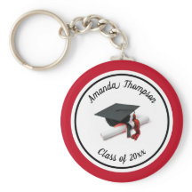 Svart och röd Studentmössa och Tassel