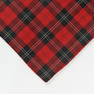 Svart och röd Tartan för Ramsay klan Fleecefilt