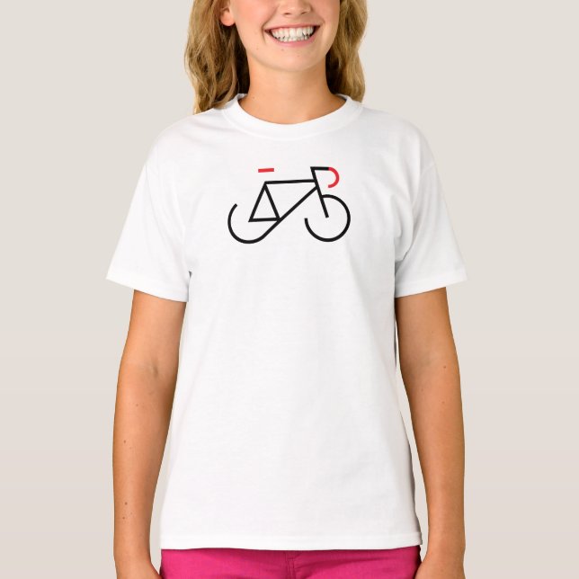 Svart och röda Fixie Tee Shirt (Framsida)