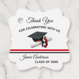 Svart och Röda kap och tassel | STUDENTEN Gåvor Etiketter