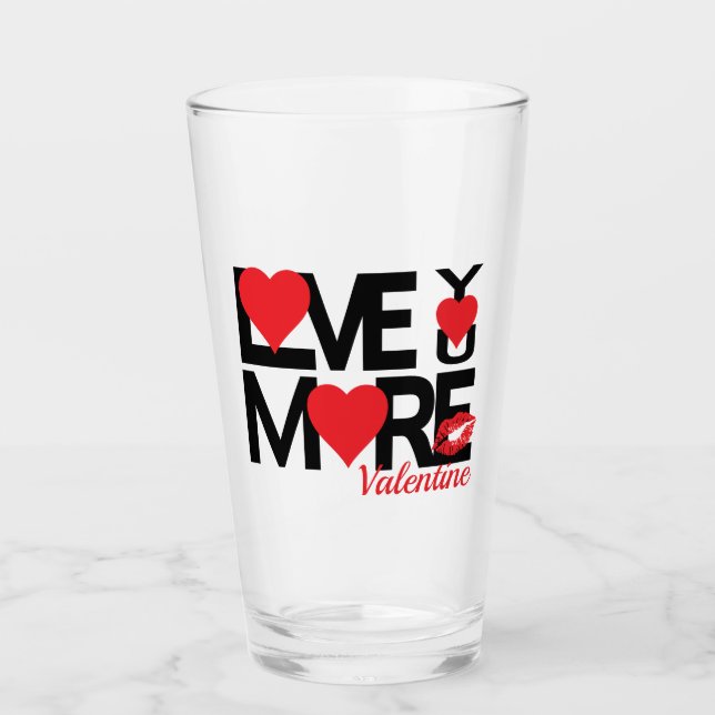 Svart och Röda Kärlek mer Glaskopp (Framsida)