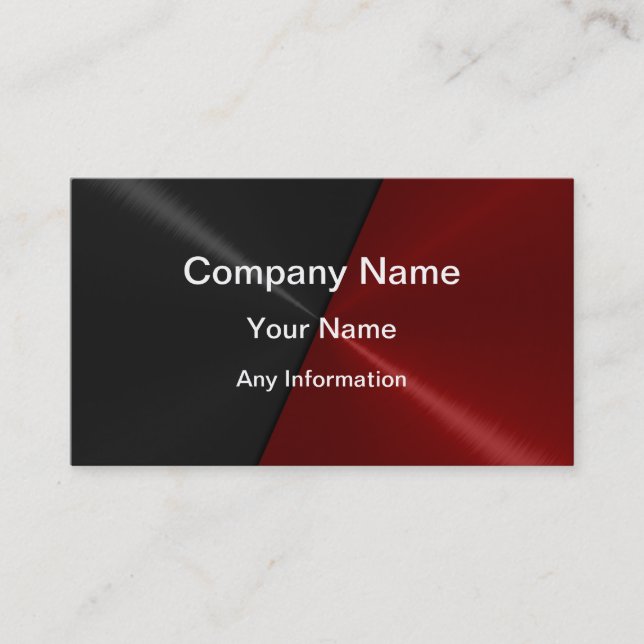 Svart och röda lyxiga visitkortar visitkort (Framsida)