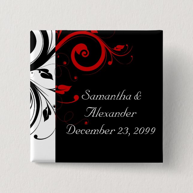 Svart och Röda spritdrycker Knapp (Framsida)