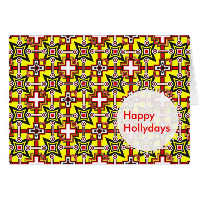 Svart- och rödfestival hälsningskort (Framsidan Horizontal)