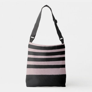 Svart och Rosa Abstrakt Cute Modern Trendig Mönste Axelväska