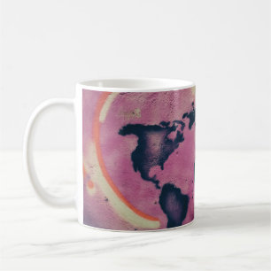 Svart och rosa abstrakt konst kaffemugg