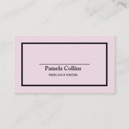 Svart och Rosa av enkel Elegant för Professionell Visitkort