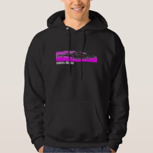Svart och rosa bergHoodie för södra Butte Sweatshirt Med Luva