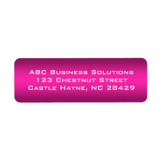 Svart och Rosa Business Returadress-etikett Returadress Etikett