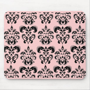 SVART OCH ROSA DAMASK MUSMATTA
