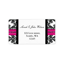 Svart och Rosa Damask Wedding