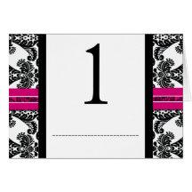 Svart och Rosa Damask Wedding