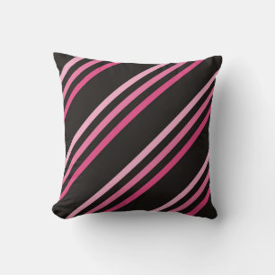 Svart och Rosa diagonal MOJO Pillow Kudde