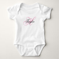 Svart och rosa fint monogram