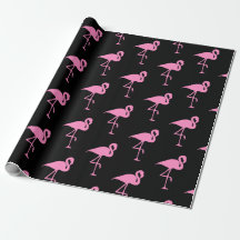 Svart och Rosa Flamingo Gift Wrap